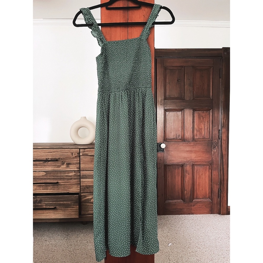 Abercrombie and Fitch smocked midi dress